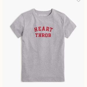 Crewcuts Kids T-Shirt in Gray with Red Heart Throb Design